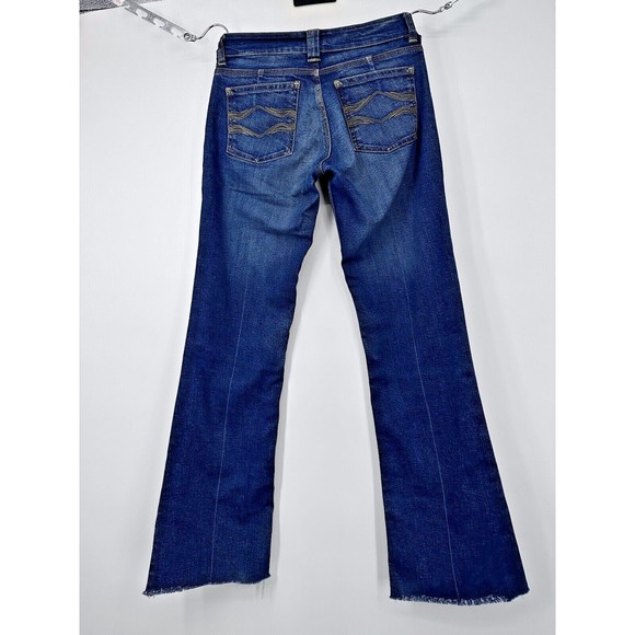 Barami Y2K Low Rise Flare Jeans Washed Blue Flares Urban bootcut - Picture 2 of 12